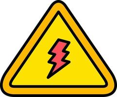 Electrical Danger Sign Vector Icon