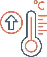 icono de vector de alta temperatura