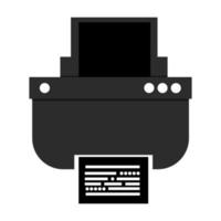 Printer Icon and copier icon symbol. Printer line icon in trendy glyph style design. print paper in Printer scanner. Realistic printer prints the text of document. vector