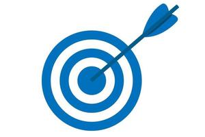 Target Icon. Target bullseye icon. Target board with arrows. Archery sport game Arrow hitting target. Goal achieve and challenge failure Shot miss concept. vector