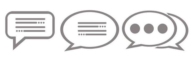 Text Message Chat icon set. Speech Bubble With Text Lines. Comment icon Dialog and Conversation symbol. Opened Envelope Icon. Receive mail icon sms line. vector