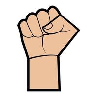 Fist bump icon The concept of power and conflict, competition, Team work, partnership, friendship, struggle. hands clenched fist punching or hitting. hands Bro fist power bump gesture raised up. vector