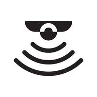 Sensor icon isolated flat design vector illustration.