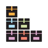 Stack inventory icon logistic symbol isolated element vector illustration.