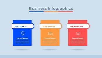 gráfico de proceso de visualización de datos comerciales de infografía de línea de tiempo. gráfico de diagrama abstracto con pasos, opciones vector