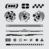 cyberpunk interface illustration vector icon element futuristic line, round cyrcle set bundle template poster editable