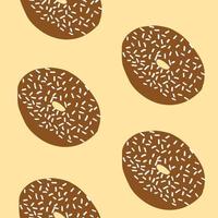 patrón de donas. ilustración vectorial en estilo plano de dibujos animados aislado en el fondo vector