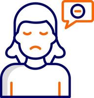 Negative Thinking Vector Icon