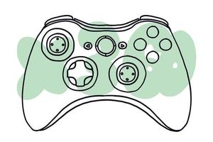 Game controller. Vector illustration in hand-drawn cartoon flat style isolated on white background.