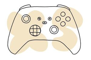 Game modern controller. Vector illustration in hand-drawn cartoon flat style isolated on white background.