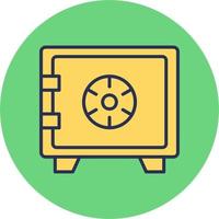 icono de vector de caja de seguridad