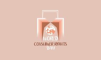 World Consumer Rights Day Vector Illustration. Suitable for greeting card poster and banner. 15 march