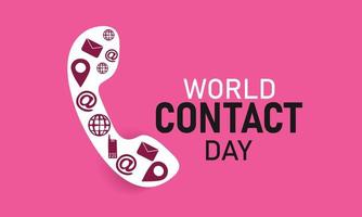 World contact day. Template for background, banner, card, poster vector