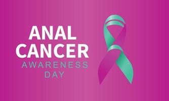 Anal Cancer awareness day in March 21. vector