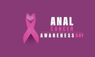 Anal Cancer awareness day in March 21. vector