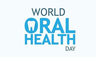 mundo oral salud día. modelo para fondo, bandera, tarjeta, póster vector