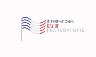 International Day of Francophonie. template for background, banner, card, poster vector