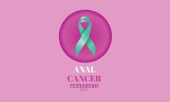 Anal Cancer awareness day in March 21. vector