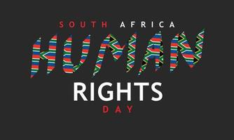 South Africa Human Rights Day. March 21. for greeting card, poster, banner, template vector