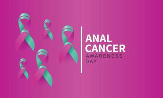 Anal Cancer awareness day in March 21. vector
