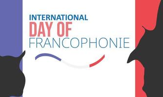 International Day of Francophonie. template for background, banner, card, poster vector