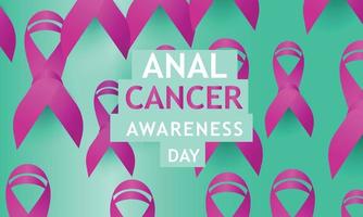 Anal Cancer awareness day in March 21. vector