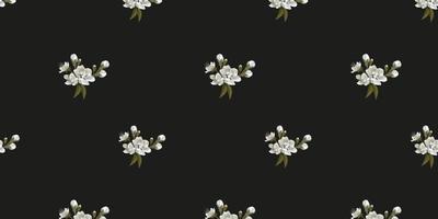 Seamless pattern with flowering branches, floral background. vector
