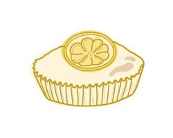Japanese lemon pie. vector