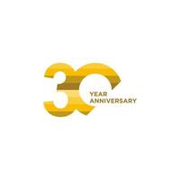 30 aniversario celebracion logo vector