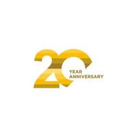 20th Anniversary celebration logo vector