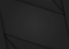 Abstract black paper background design with shadow vector