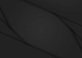 Abstract black paper background design with shadow vector