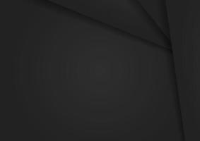 Abstract black paper background design with shadow vector