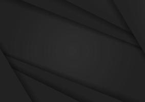 Abstract black paper background design with shadow vector