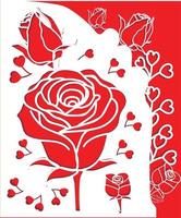 8332 layer valentine's day floral gift card illustration. vector