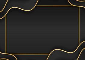 Abstract black and gold lines luxury background vector