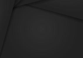 Abstract black paper background design with shadow vector