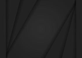 Abstract black paper background design with shadow vector
