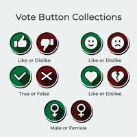 Set of vote icon and symbol. Vector eps 10.