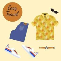 Flat Lay clothes vector