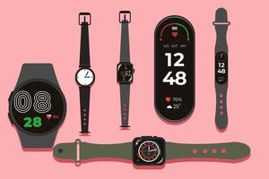 Smartwatch flat illustration vector