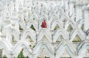 Hsinbyume Pagoda the Taj Mahal of Ayeyarwady river, Sagaing Region of Myanmar. photo