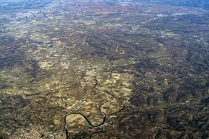 Po River Valley Italy aerial view panorama photo