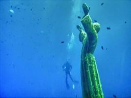 The Abyss christ statue painting photo