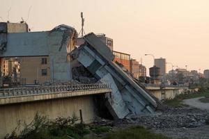 morandi collapsed bridge in genoa photo