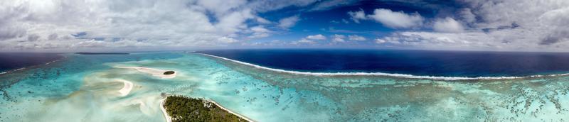 aitutaki polinesia isla cook vista aérea foto