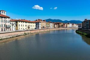 Pisa river quay view cityscape panorama photo