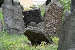 jewish old cemetery in prague photo