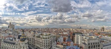 Madrid Spain aerial panorama cityscape photo