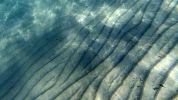 sand bottom underwater swimming in turquoise lagoon photo